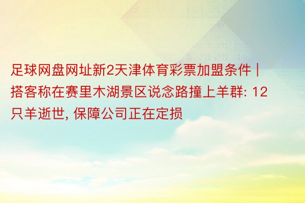 足球网盘网址新2天津体育彩票加盟条件 | 搭客称在赛里木湖景区说念路撞上羊群: 12只羊逝世, 保障公司正在定损